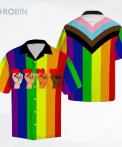 Rainbow Color Lgbt Hawaiian Shirt, Pride Ally Hawaiian Shirts, Transgender Pride Clothing, Trans Hawaiian Shirt Rainbow Color Lgbt Hawaiian Shirt, Pride Ally Hawaiian Shirts, Transgender Pride Clothing, Trans Hawaiian Shirt