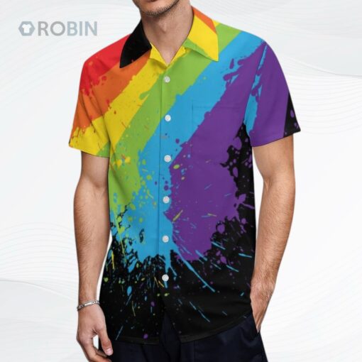 Rainbow Gaymer Lgbt Pride Tropical Hawaii Beach Shirts