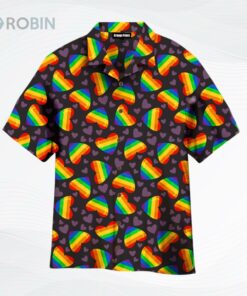 Rainbow Heart Lgbt Hawaiian Shirt, Amazing Lgbt Hawaiian Shirt, Hawaiian Pride, Gift For Gaymer Rainbow Heart Lgbt Hawaiian Shirt, Amazing Lgbt Hawaiian Shirt, Hawaiian Pride, Gift For Gaymer