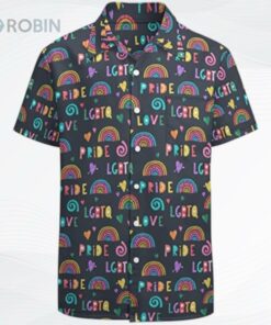 Rainbow Lgbt Print Summer Hawaiian Shirts Beach Shirts Gift, Lesbian Love Gifts, Love Is Love Rainbow Hawaii Shirt Rainbow Lgbt Print Summer Hawaiian Shirts Beach Shirts Gift, Lesbian Love Gifts, Love Is Love Rainbow Hawaii Shirt