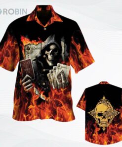 Reaper Hawaiian Shirt Reaper Playing Pokers Hawaiian Shirt Reaper Hawaiian Shirt Reaper Playing Pokers Hawaiian Shirt