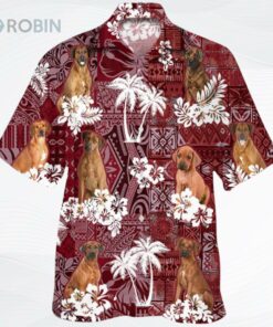 Rhodesian Ridgeback Hawaiian Shirt, Dog Dad Hawaiian Shirt, Dog Lover Hawaii Shirt