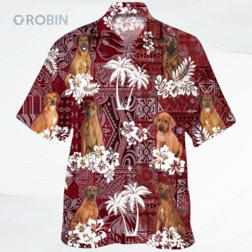 Rhodesian Ridgeback Hawaiian Shirt, Dog Dad Hawaiian Shirt, Dog Lover Hawaii Shirt