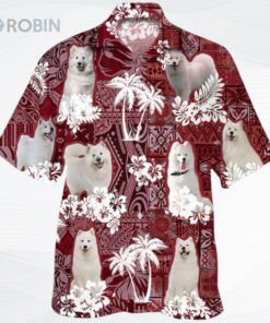 Samoyed Hawaiian Shirt, Dog Hawaiian Shirt