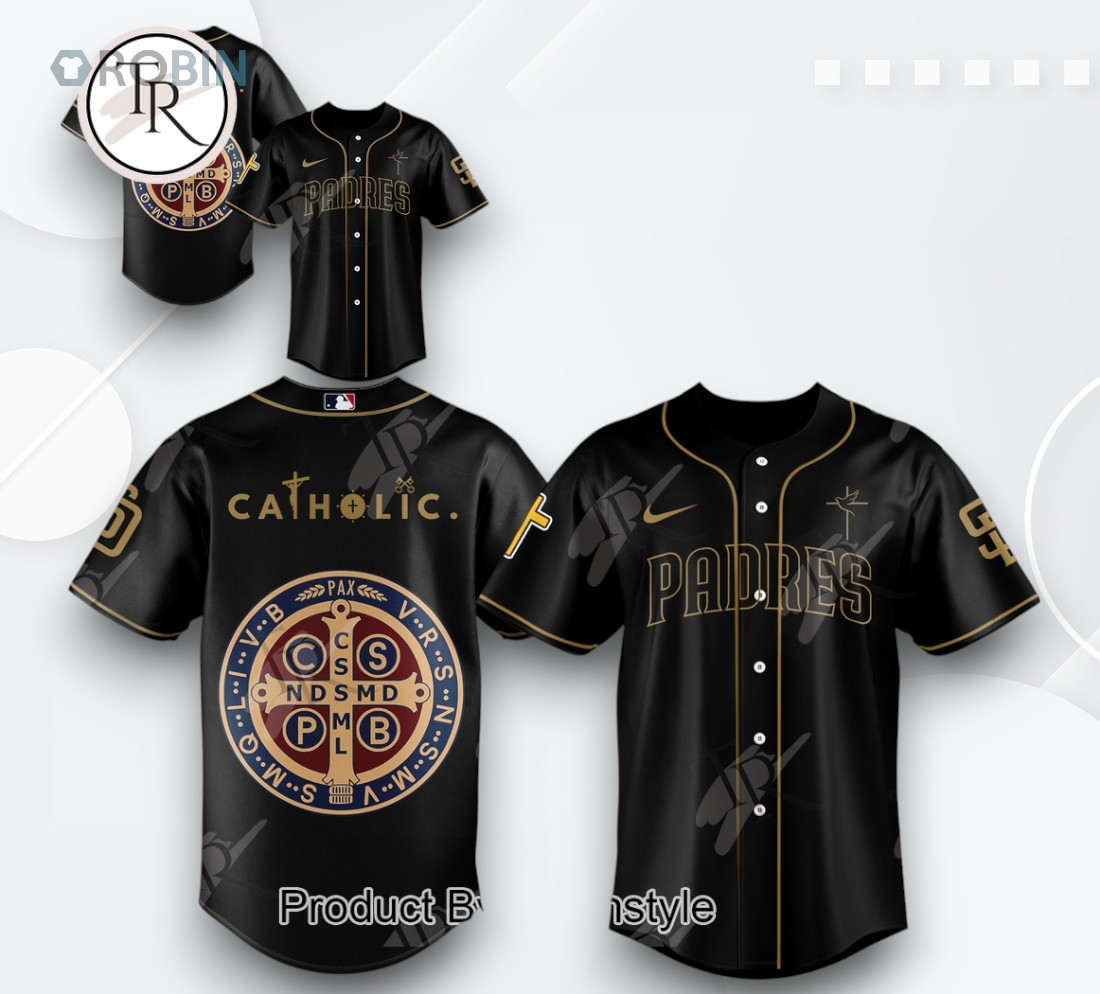 San Diego Padres X Theme Game Catholic Night 2025 Limited Edition Baseball Jersey Black San Diego Padres X Theme Game Catholic Night 2025 Limited Edition Baseball Jersey Black