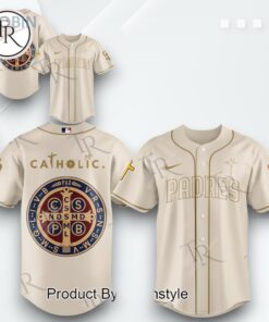 San Diego Padres X Theme Game Catholic Night 2025 Limited Edition Baseball Jersey   Cream