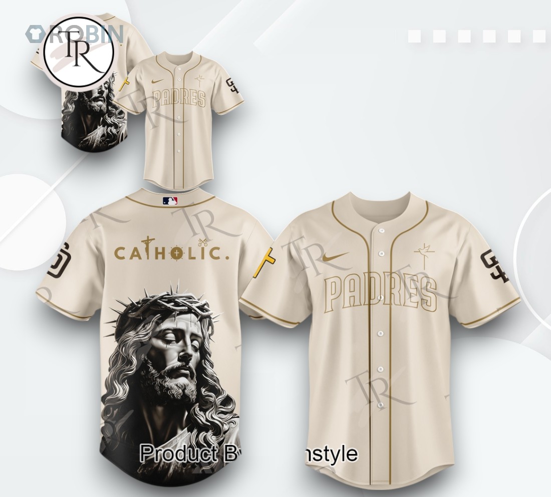 San Diego Padres X Theme Game Catholic Night 2025 Special Edition Baseball Jersey Cream San Diego Padres X Theme Game Catholic Night 2025 Special Edition Baseball Jersey Cream
