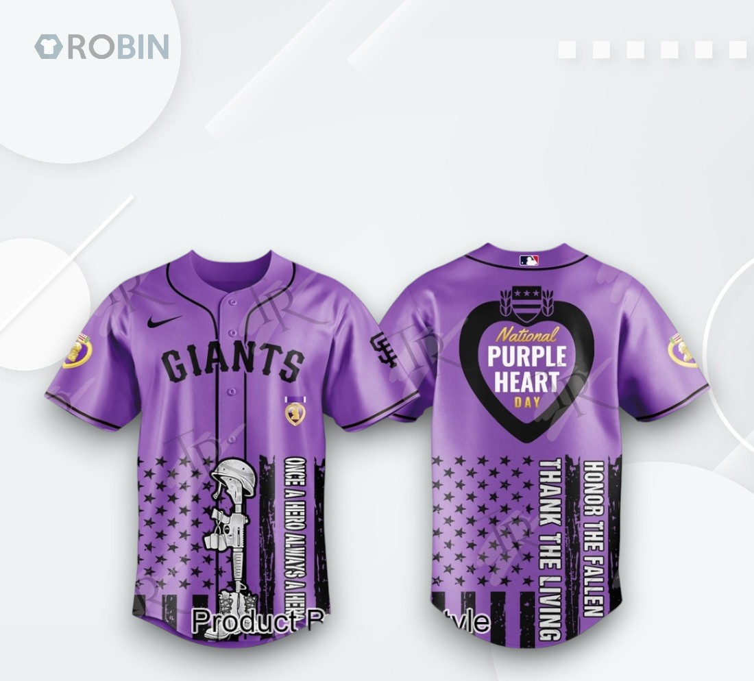 San Francisco Giants X National Purple Heart Day 2025 Limited Edition Baseball Jersey San Francisco Giants X National Purple Heart Day 2025 Limited Edition Baseball Jersey