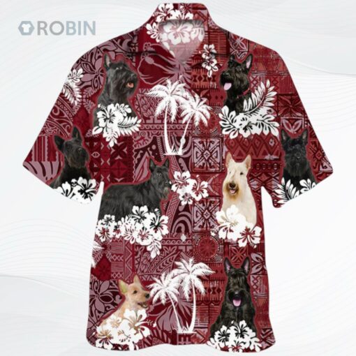 Scottish Terrier Hawaiian Shirt, Hawaii Aloha Beach Shirt For Dog Lovers