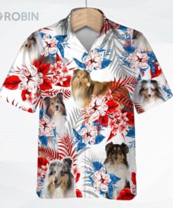 Shetland Sheepdog Hawaiian Shirt, Cool Dog In Aloha Beach Shirt Full Printed, Dog Hawaii Shirt