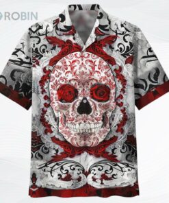 Skull Hawaiian Shirt, Cool Skull 3D Full Printed Hawaii Aloha Beach Shirts, Men Skull Hawaiian Shirts, Skull Lover Gifts