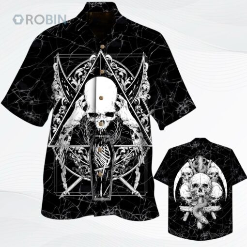 Skull Of The Death All Over Printed Hawaiian Shirt
