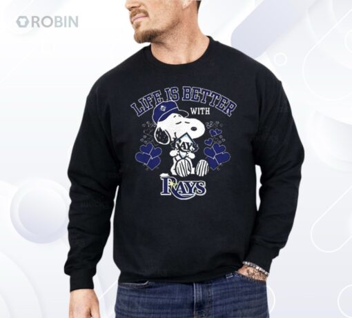 Snoopy Peanuts Life Is Better With Tampa Bay Rays Shirt