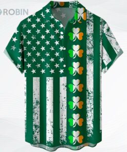 St. Patrick’s Day Button Down Shirt Short Sleeve Casual Shirt Green Shamrock Aloha Shirts St. Patrick’s Day Button Down Shirt Short Sleeve Casual Shirt Green Shamrock Aloha Shirts
