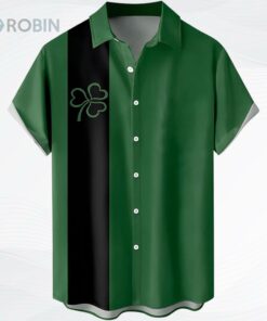 St. Patrick’s Day Button Down Shirt Short Sleeve Casual Shirt Green Shamrock Printed Irish Shirt St. Patrick’s Day Button Down Shirt Short Sleeve Casual Shirt Green Shamrock Printed Irish Shirt