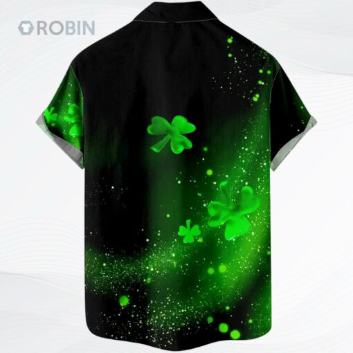 St.Patrick’s Day Shirt Button Down Short Sleeve Vintage Bowling Hawaiian Shirts Irish Clover Printed Casual Shirt