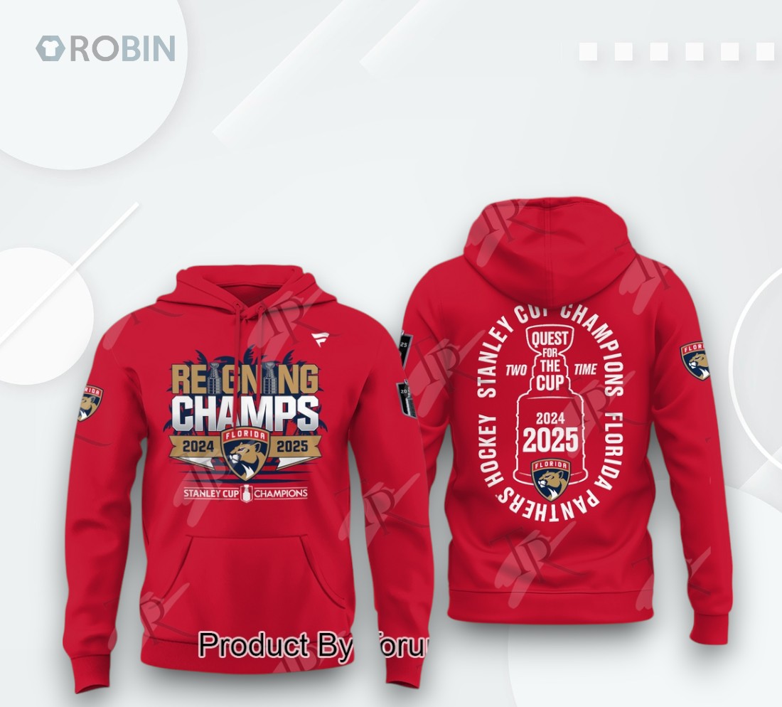 Stanley Cup Champions 2025 Two Time Quest For The Cup Florida Panthers Hoodie Stanley Cup Champions 2025 Two Time Quest For The Cup Florida Panthers Hoodie