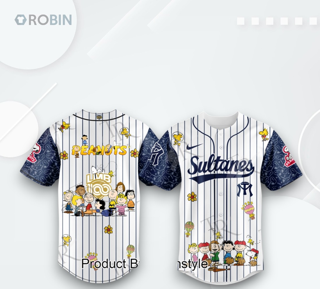 Sultanes De Monterrey X Peanuts 100 Anos De Historia 2025 Limited Edition Baseball Jersey Sultanes De Monterrey X Peanuts 100 Anos De Historia 2025 Limited Edition Baseball Jersey