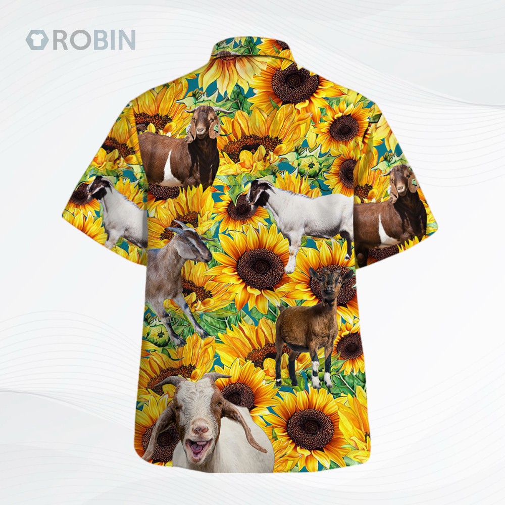 Sunflower Goat Hawaiian Shirt Sunflower Goat Hawaiian Shirt
