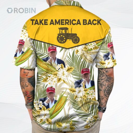 Take America Back Trump Hawaii Shirt   Make America Great Again   Hawaii Shirt Trump Farmer