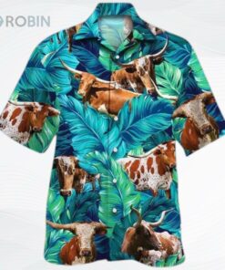Texas Longhorn Cattle Lovers Hawaiian Shirt