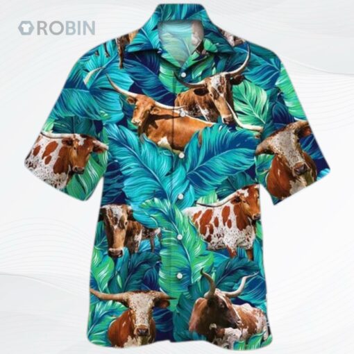 Texas Longhorn Cattle Lovers Hawaiian Shirt