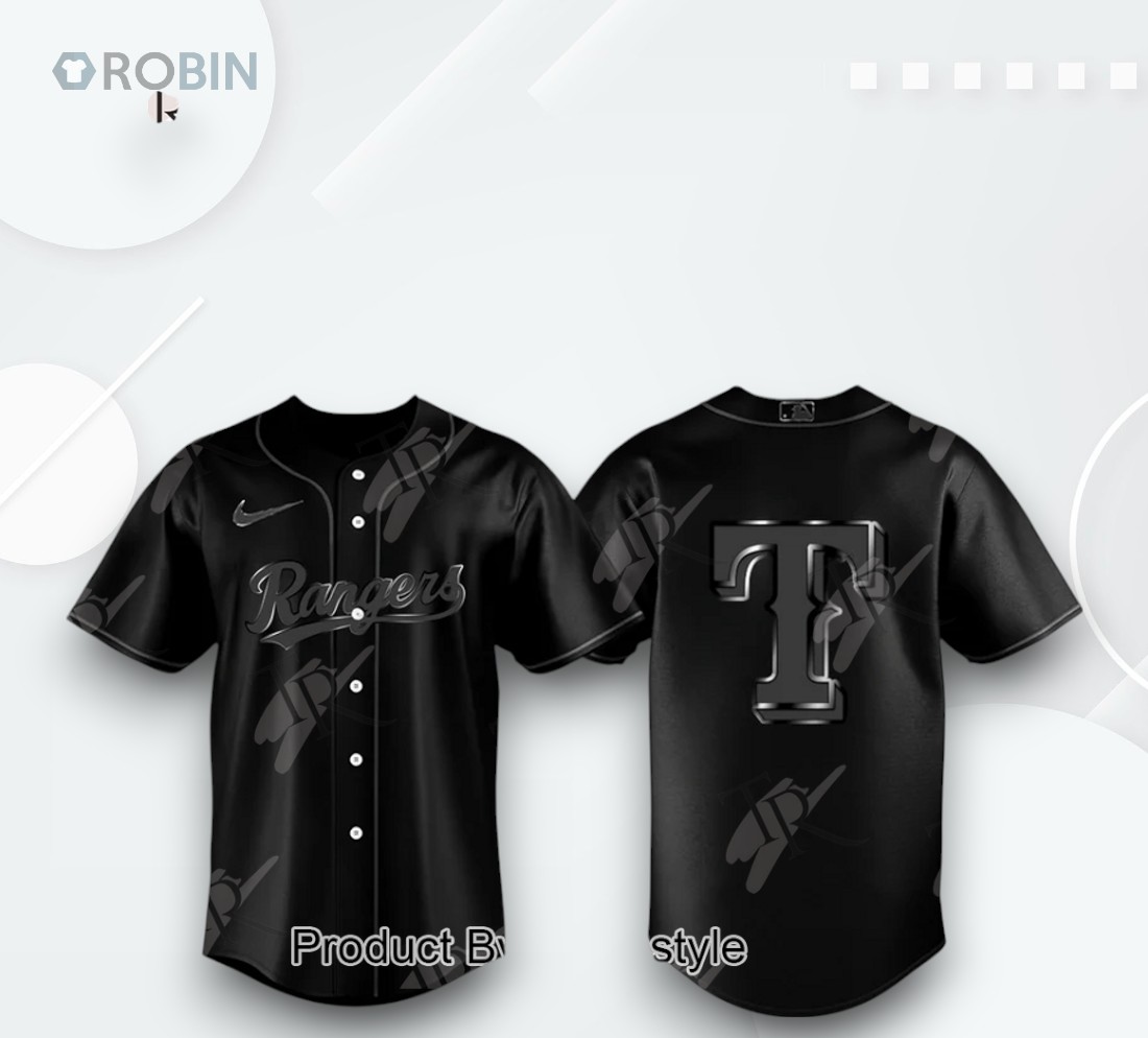 Texas Rangers X Back In Black 2025 Limited Edition Baseball Jersey Texas Rangers X Back In Black 2025 Limited Edition Baseball Jersey