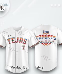 Texas Rangers X Tejas Pride Wear Mexican Heritage 2025 Limited Edition Baseball Jersey   White