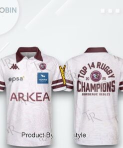 Top 14 Rugby Champions 2025 Union Bordeaux Begles Polo Shirt