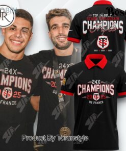 Top 14 Rugby Stade Toulousain Triple Champions Limited Edition Polo Shirt