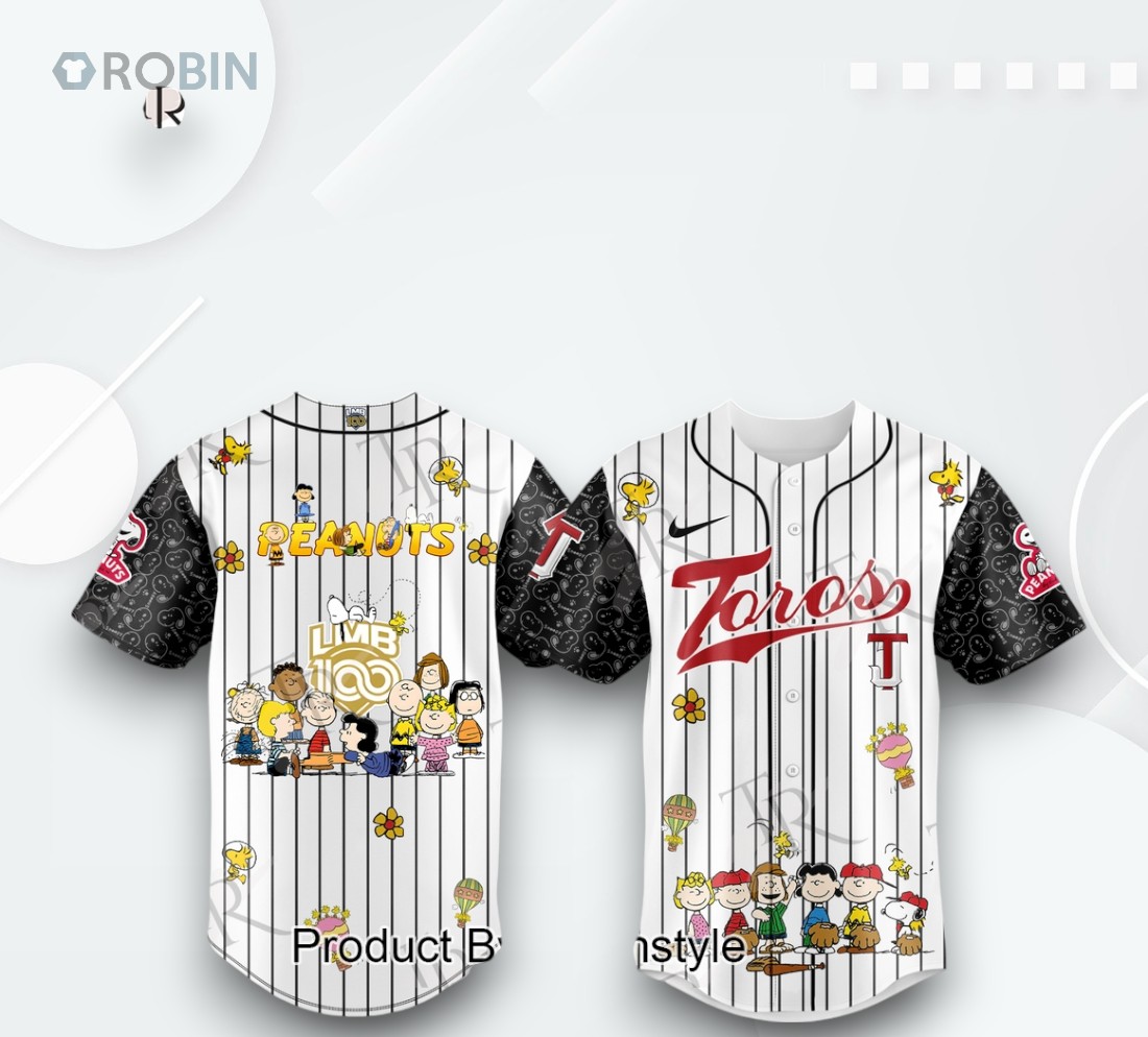 Toros De Tijuana X Peanuts 100 Anos De Historia 2025 Limited Edition Baseball Jersey Toros De Tijuana X Peanuts 100 Anos De Historia 2025 Limited Edition Baseball Jersey