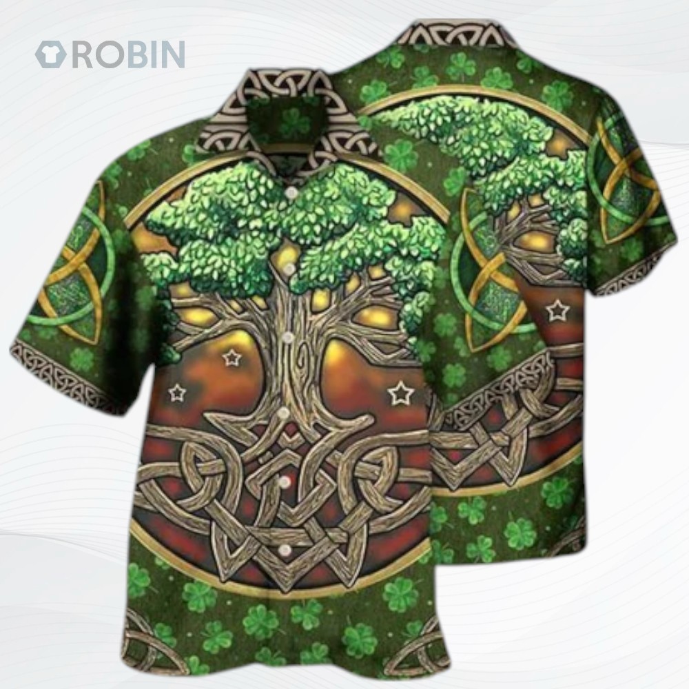 Tree Of Life Irish Happy Patrick's Day Hawaiian 3D HAWAII SHIRT Tree Of Life Irish Happy Patrick's Day Hawaiian 3D HAWAII SHIRT