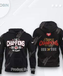Triple Champions De France 2025 Stade Toulousain 3D Printed Shirt (Hoodie, Shirt, Sweatshirt) Triple Champions De France 2025 Stade Toulousain 3D Printed Shirt (Hoodie, Shirt, Sweatshirt)