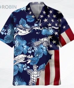 Turtle Tropical Us Flag Hawaiian Shirt, Summer Hawaii Turtle Beach Shirt, Animal Hawaiian Shirts Turtle Tropical Us Flag Hawaiian Shirt, Summer Hawaii Turtle Beach Shirt, Animal Hawaiian Shirts