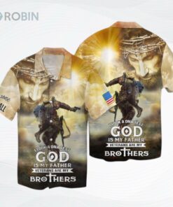 Veteran 3D Full Print Hawaiian Shirt, Christian Jesus God And Veteran Hawaiian Shirts