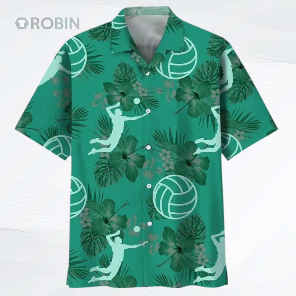 Volleyball Kelly Green Hawaiian Shirts, Volleyball Hawaii Aloha Beach Shirts Volleyball Kelly Green Hawaiian Shirts, Volleyball Hawaii Aloha Beach Shirts