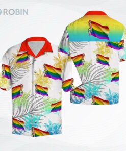 Watercolor Art Lgbt Flag Love Is Love Summer Vacation Pattern Hawaiian Shirt Watercolor Art Lgbt Flag Love Is Love Summer Vacation Pattern Hawaiian Shirt