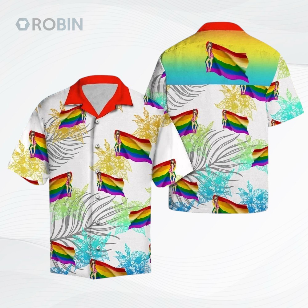 Watercolor Art Lgbt Flag Love Is Love Summer Vacation Pattern Hawaiian Shirt Watercolor Art Lgbt Flag Love Is Love Summer Vacation Pattern Hawaiian Shirt