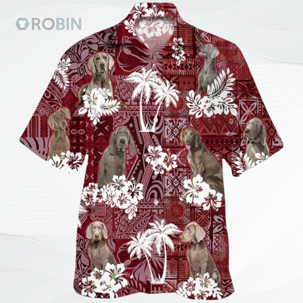 Weimaraner Hawaiian Shirt, Dog Hawaii Aloha Beach Shirt For Summer Weimaraner Hawaiian Shirt, Dog Hawaii Aloha Beach Shirt For Summer