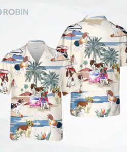 Welsh Springer Spaniel Summer Beach Hawaiian Shirt, Cool Aloha Beach Shirt For Summer Welsh Springer Spaniel Summer Beach Hawaiian Shirt, Cool Aloha Beach Shirt For Summer