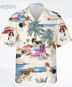 Welsh Springer Spaniel Summer Beach Hawaiian Shirt, Cool Aloha Beach Shirt For Summer Welsh Springer Spaniel Summer Beach Hawaiian Shirt, Cool Aloha Beach Shirt For Summer