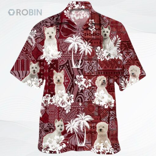 West Highland White Terrier Hawaiian Shirt, Kute Dog Hawaiian Shirts