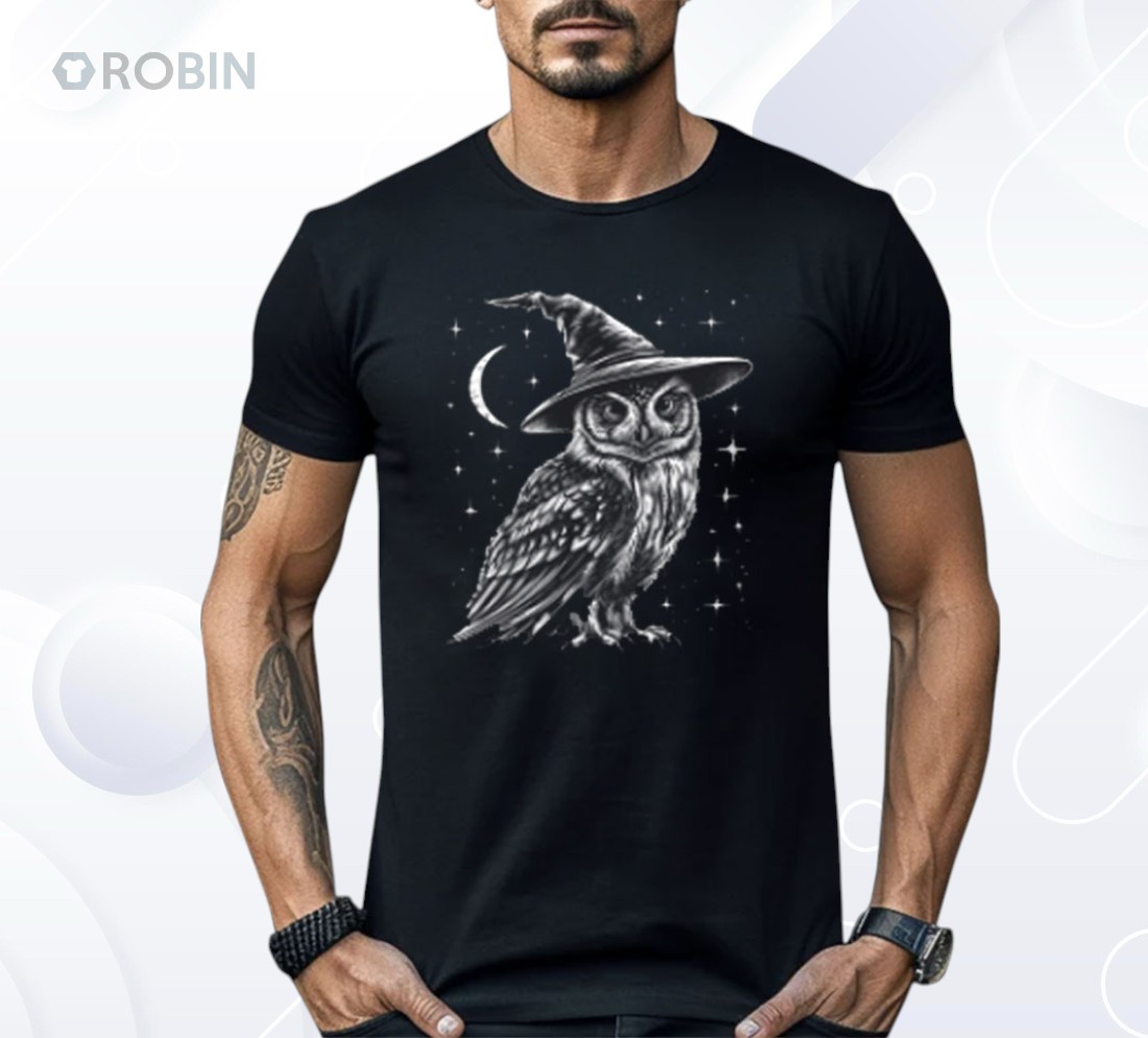 Wizard Owl Witchy Cottagecore Bird Lover Owl Halloween Shirt