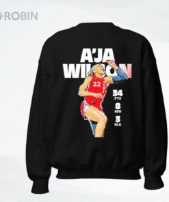 A’ja Wilson 34 Pts 8 Reb 3 Blk Shirt