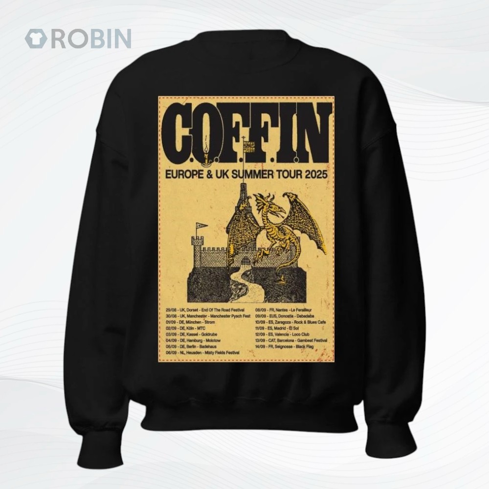 COFFIN Tour 2025 Europe & UK Poster Shirt COFFIN Tour 2025 Europe & UK Poster Shirt