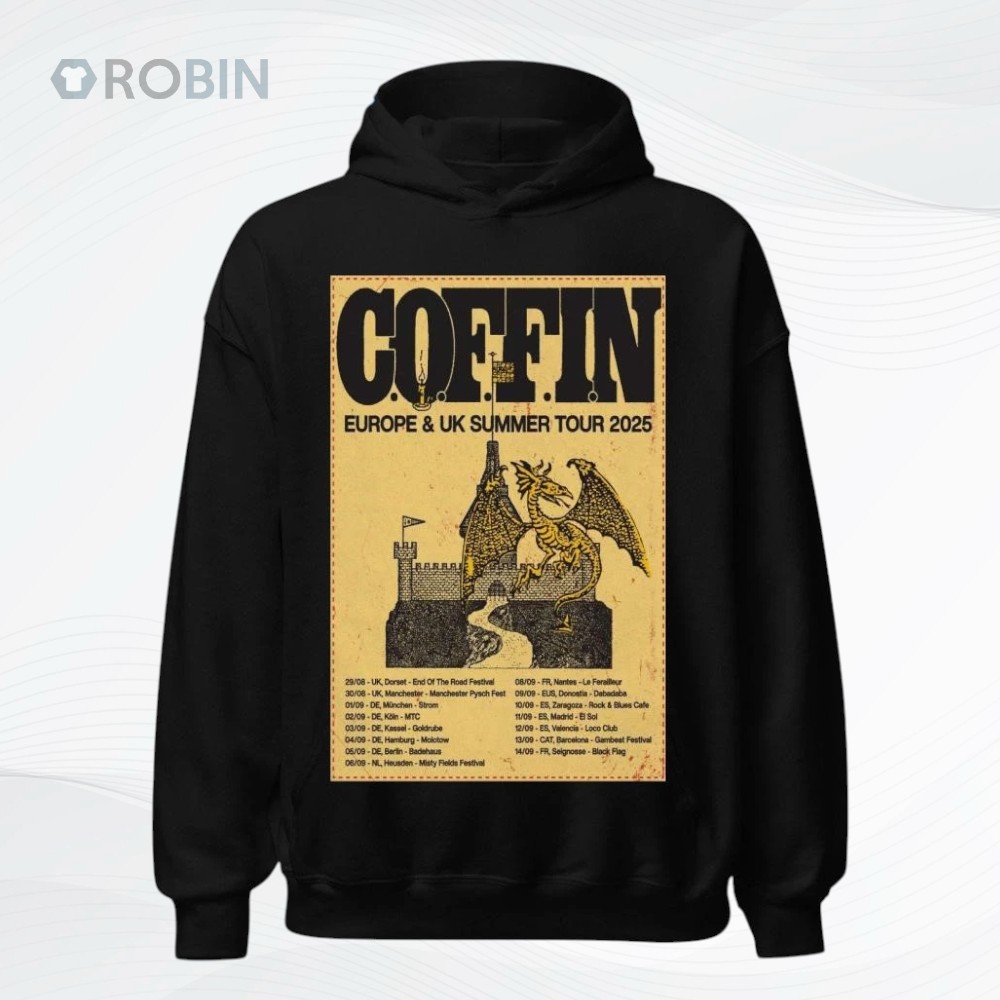 COFFIN Tour 2025 Europe & UK Poster Shirt COFFIN Tour 2025 Europe & UK Poster Shirt