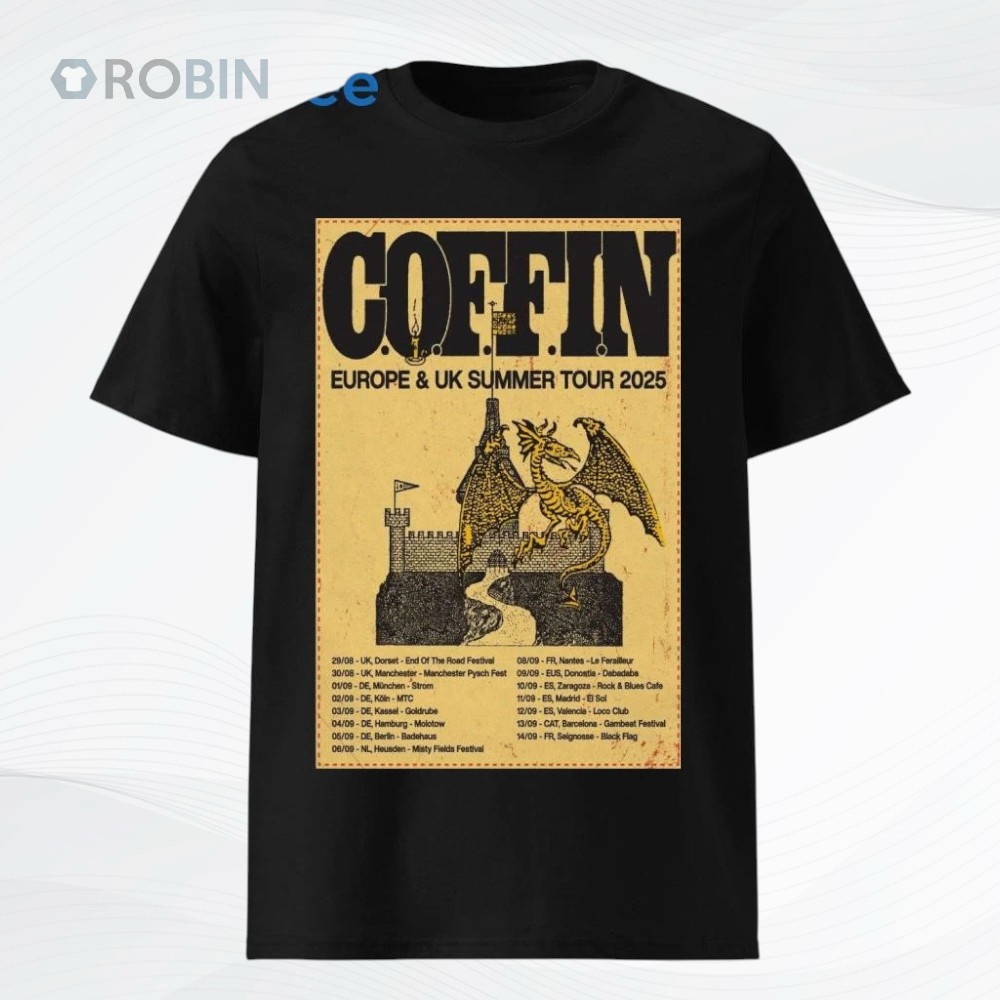 COFFIN Tour 2025 Europe & UK Poster Shirt COFFIN Tour 2025 Europe & UK Poster Shirt