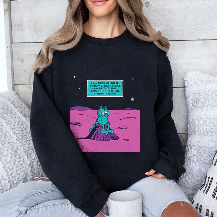 Garfield I Am Tired Of These Mondays Shirt Garfield I Am Tired Of These Mondays Shirt