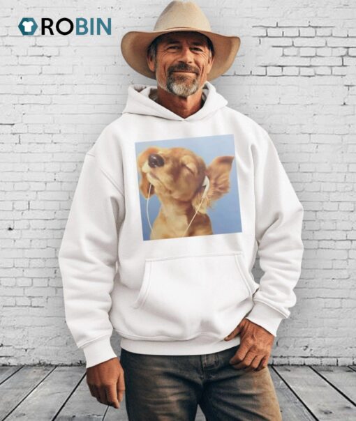 Headphones Blue Dog Shirt