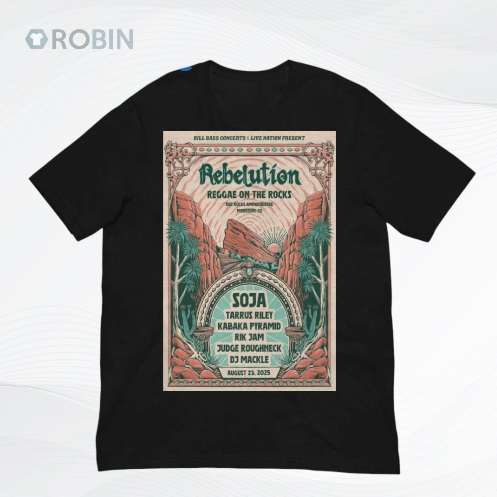 Rebelution Tour Red Rocks Amphitheatre, Morrison, Colorado August 23, 2025 Poster Shirt